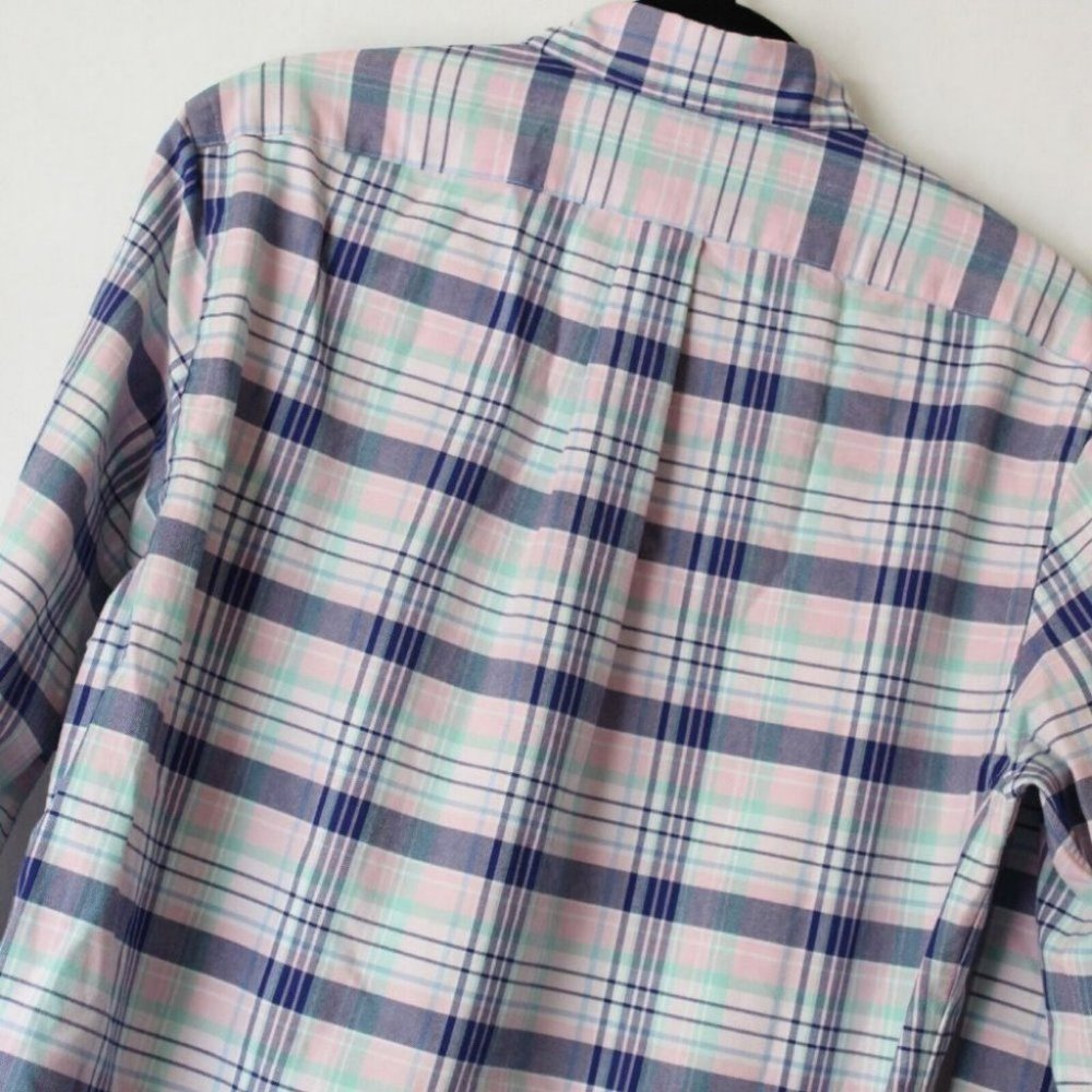 Polo Ralph Lauren Long Sleeve Button Front Pink Blue Plaid Shirt NEW Medium - Picture 3 of 4